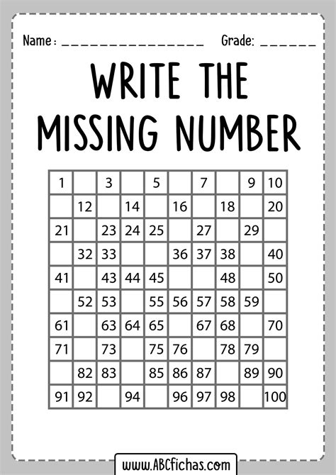 Can You Find The Missing Number In This Number Square Missing Numbers - Number Square Missing Numbers