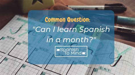 can you learn spanish in 1 month