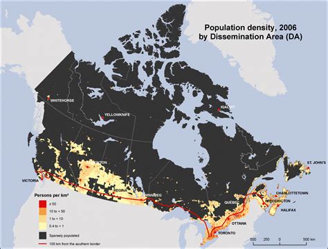 Canada Population Density Map