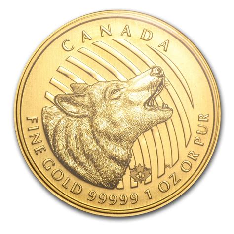 canadian howling wolf gold coin