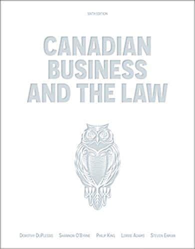 Download Canadian Business And The Law 6Th Edition 