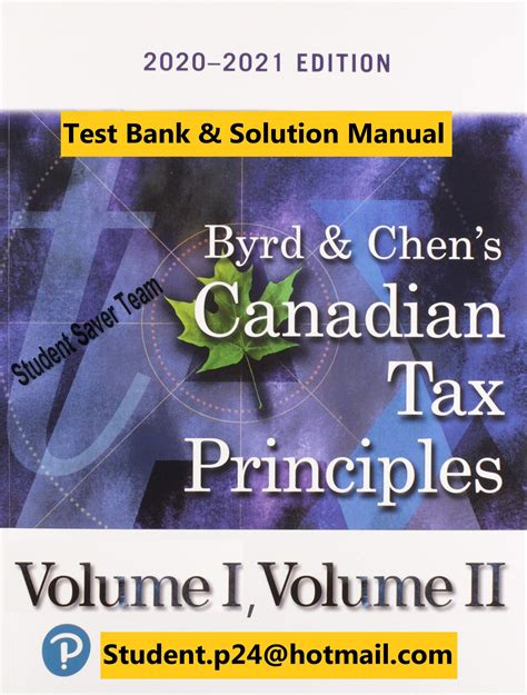 Read Online Canadian Tax Principles Assignment Problem Testbank 