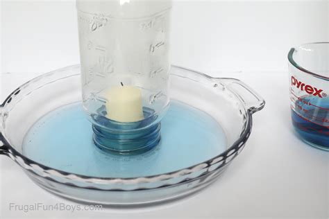 Candle And Rising Water Science Experiment Candle Science Experiment - Candle Science Experiment
