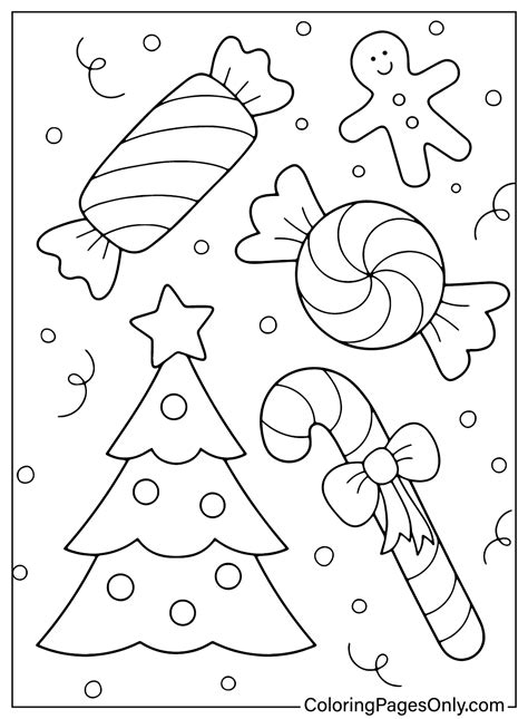 candy cane coloring sheet