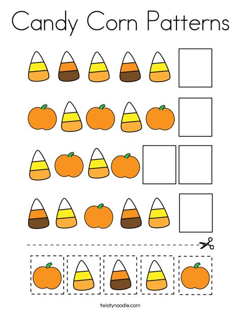 Candy Corn Pattern Worksheets Free Printables Simple Everyday Preschool Yellow Halloween Corn Worksheet - Preschool Yellow Halloween Corn Worksheet