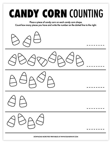 Candy Corn Worksheets For Preschool Free Printable Preschool Yellow Halloween Corn Worksheet - Preschool Yellow Halloween Corn Worksheet