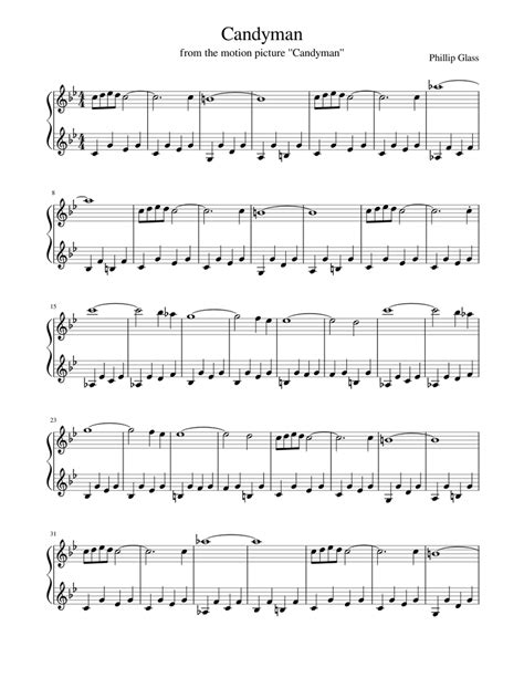 Candyman Piano Sheet