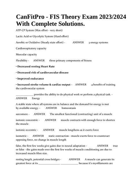 canfitpro fis manuals