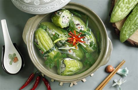 canh khổ qua | Cch lm canh kh qua nhi tht