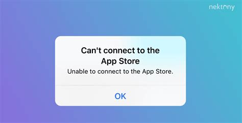 Cannot Connect The App Store