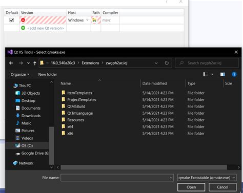 cannot find qmake.exe in MSVS 2024 Qt Forum