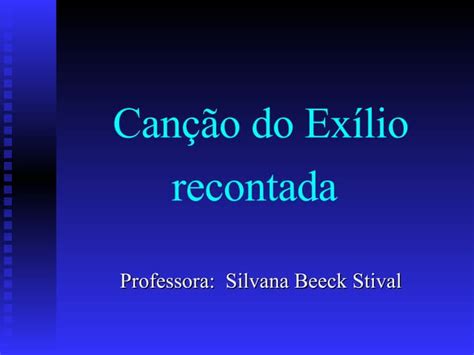 Canção Do Exílio Letra