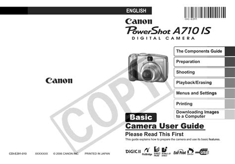 canon powershot a710 basic user guide