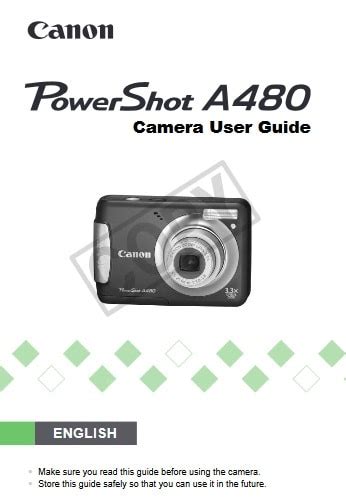 Full Download Canon A480 User Manual Guide 