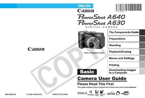 Full Download Canon A640 User Guide 