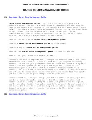 Read Canon Color Management Guide 