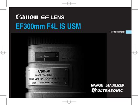 Read Online Canon Ef 300Mm F4L Is Usm Repair Manual 