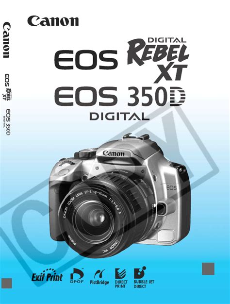 Read Canon Eos 350D User Guide 