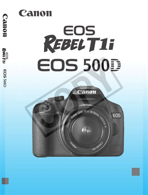 Read Canon Eos 500D User Guide 