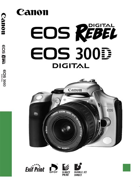 Read Canon Eos Digital Rebel Slr Camera Model Ds6041 User Guide 