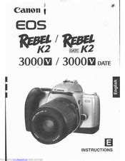 Read Online Canon Eos Rebel K2 3000V Manual 