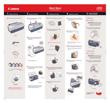 Read Online Canon I850 Troubleshooting Guide 