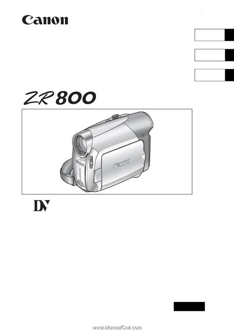 Full Download Canon Mini Dv Zr850 Manual 