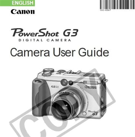 Read Online Canon Powershot G3 Digital Camera Manual File Type Pdf 