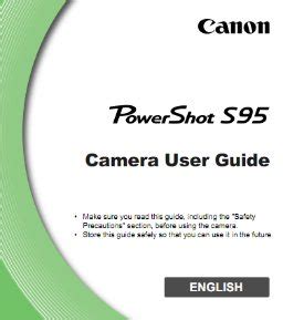 Read Online Canon Powershot S95 Camera User Guide 