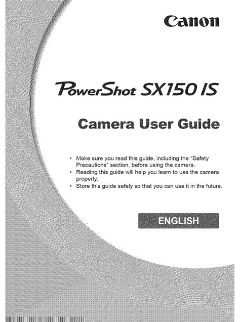 Download Canon Powershot Sx150 Is User Guide 
