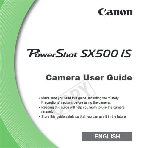 Download Canon Powershot Sx500 Is User Guide 