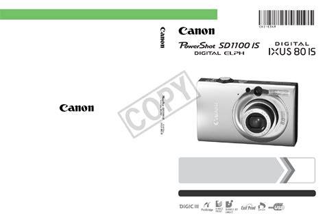 Full Download Canon Sd1100 User Guide 