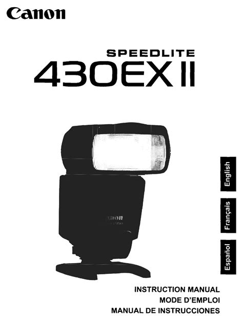 Read Online Canon Speedlite 430Ex Ii User Guide 