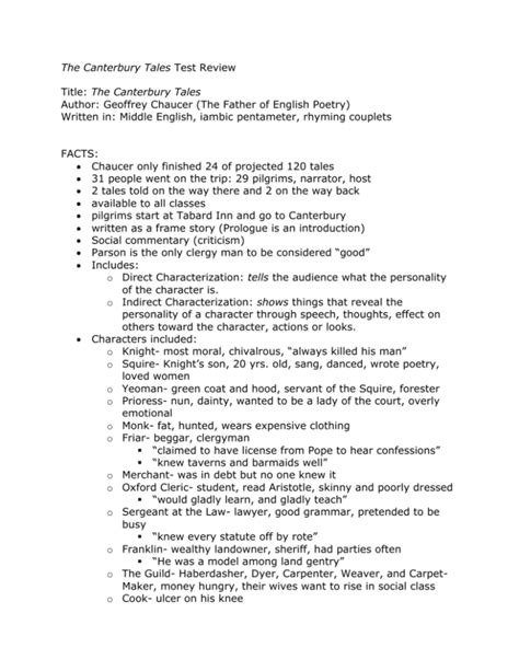 Full Download Canterbury Tales Unit 1 Test Answers Newtldore 