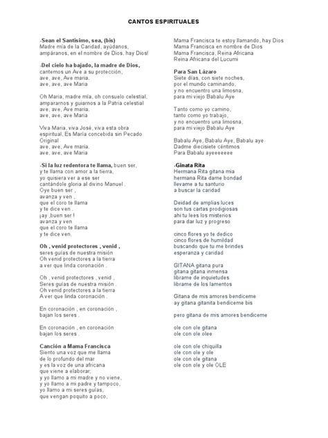 Cantos Espirituales