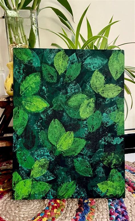 canvas leaf art