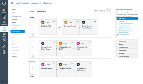 canvas lms dashboard
