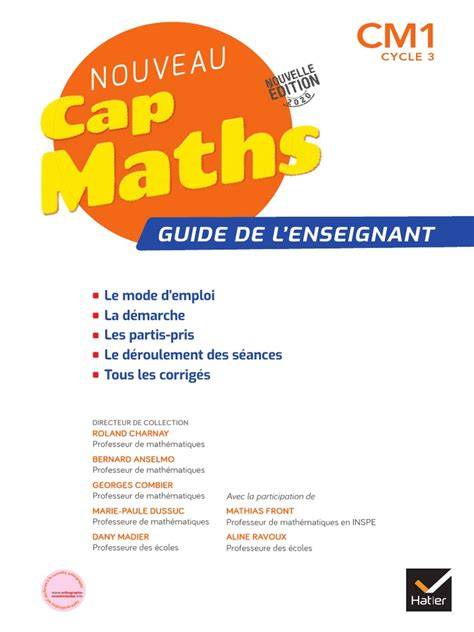 cap maths le guide des activita c s cm2 livre de