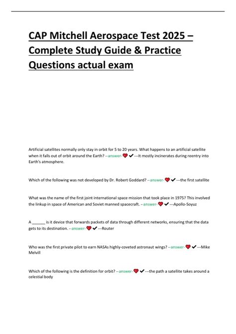Cap Mitchell Practice Test