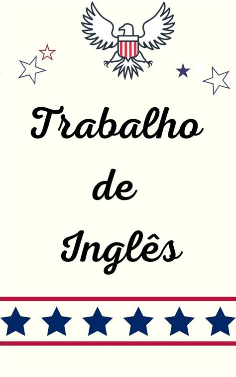 Capa De Trabalho De Ingles