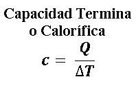 Capacidad Calorifica Formula