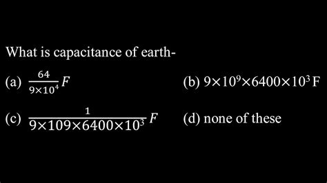 Capacitance Of Earth