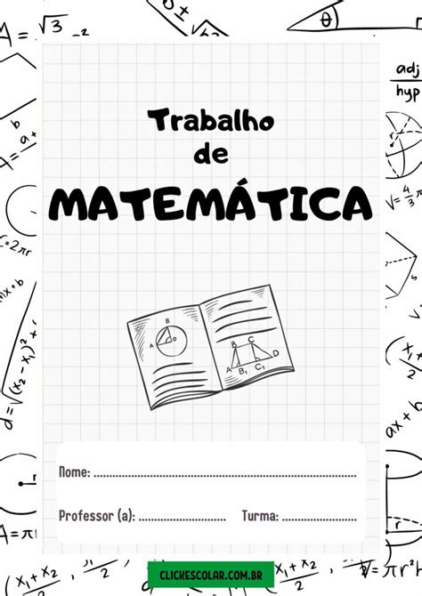 Capas De Trabalho Matematica