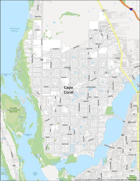 cape coral florida map