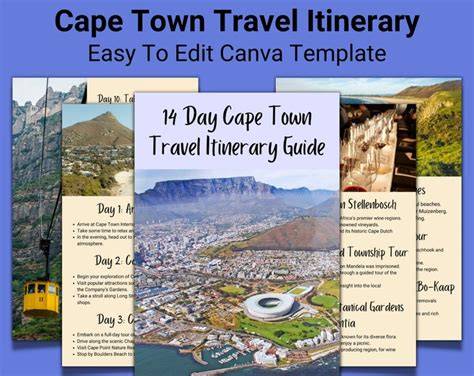 cape vine experience itinerary template
