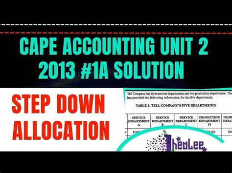 Download Cape Accounts Unit 2 Solutions 