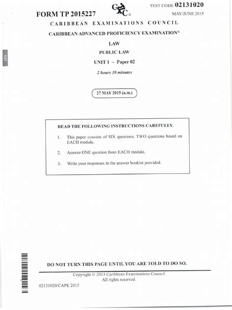 Full Download Cape Law Unit1 Paper 2 Past Papers 