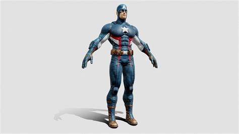 Capitaine America 3d   Captain America 3d Models For Download Turbosquid - Capitaine America 3d