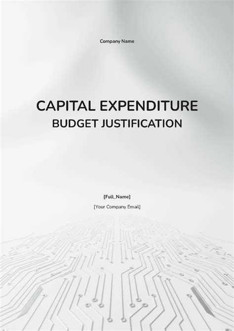 capital expenditure justification sample