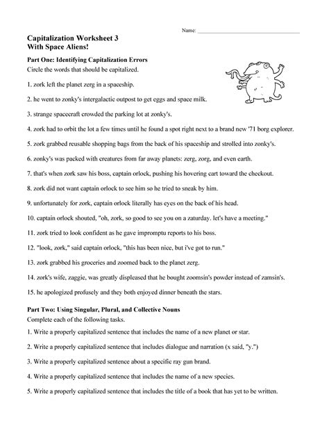 Capitalization For 8th Grade Worksheets Printable Worksheets 8th Grade Capitalization Worksheet - 8th Grade Capitalization Worksheet